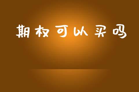 期权可以买吗_https://m.fansifence.com_消费金融_第1张