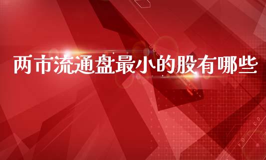 两市流通盘最小的股有哪些_https://m.fansifence.com_个股行情_第1张