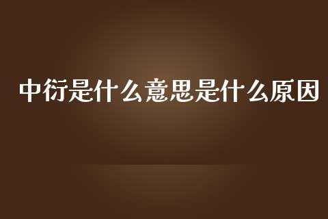 中衍是什么意思是什么原因_https://m.fansifence.com_个股行情_第1张