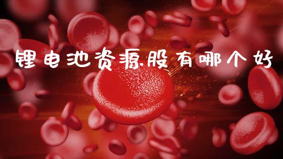 锂电池资源股有哪个好_https://m.fansifence.com_个股行情_第1张