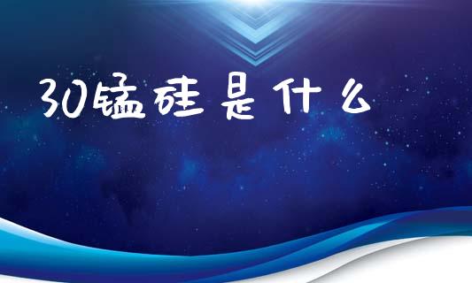 30锰硅是什么_https://m.fansifence.com_消费金融_第1张