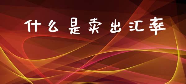 什么是卖出汇率_https://m.fansifence.com_公募基金_第1张