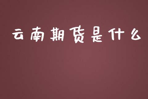 云南期货是什么_https://m.fansifence.com_贵金属行情_第1张