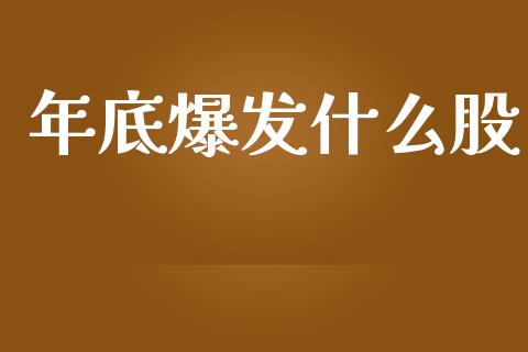 年底爆发什么股_https://m.fansifence.com_公募基金_第1张