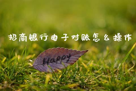 招商银行电子对账怎么操作_https://m.fansifence.com_贵金属行情_第1张