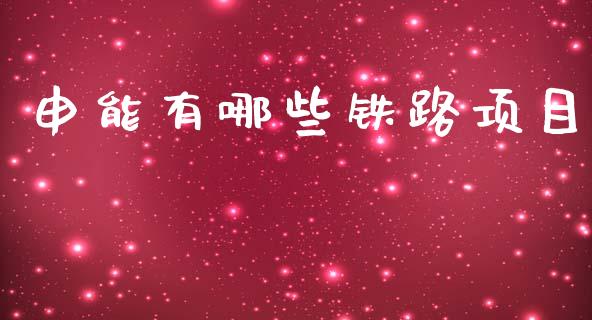 申能有哪些铁路项目_https://m.fansifence.com_消费金融_第1张