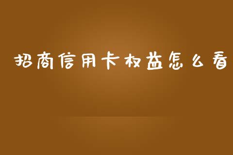 招商信用卡权益怎么看_https://m.fansifence.com_贵金属行情_第1张
