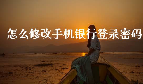 怎么修改手机银行登录密码_https://m.fansifence.com_消费金融_第1张