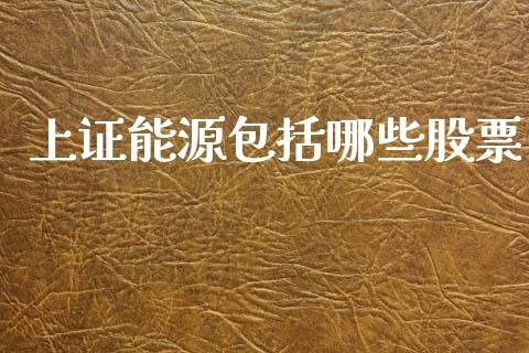 上证能源包括哪些股票_https://m.fansifence.com_个股行情_第1张