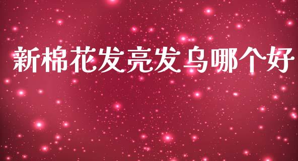 新棉花发亮发乌哪个好_https://m.fansifence.com_公募基金_第1张