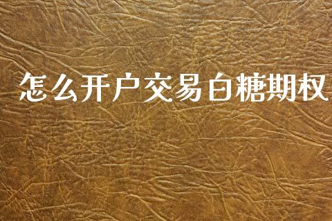 怎么开户交易白糖期权_https://m.fansifence.com_消费金融_第1张