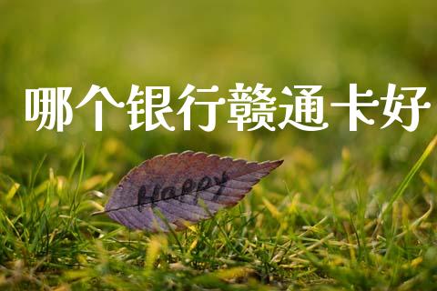 哪个银行赣通卡好_https://m.fansifence.com_消费金融_第1张