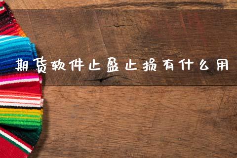 期货软件止盈止损有什么用_https://m.fansifence.com_公募基金_第1张