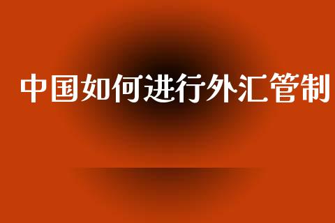 中国如何进行外汇管制_https://m.fansifence.com_公募基金_第1张