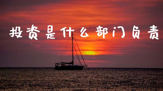 投资是什么部门负责_https://m.fansifence.com_贵金属行情_第1张