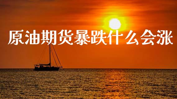 原油期货暴跌什么会涨_https://m.fansifence.com_个股行情_第1张