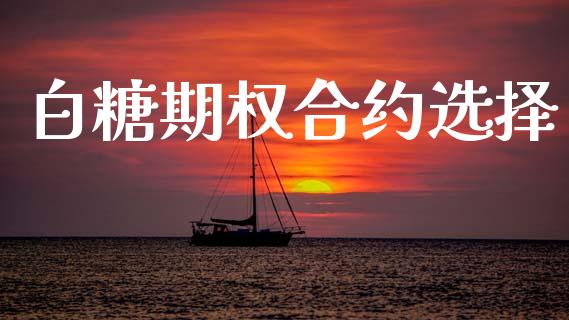 白糖期权合约选择_https://m.fansifence.com_公募基金_第1张
