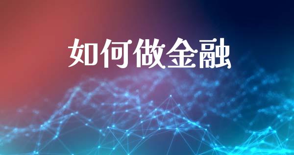 如何做金融_https://m.fansifence.com_消费金融_第1张