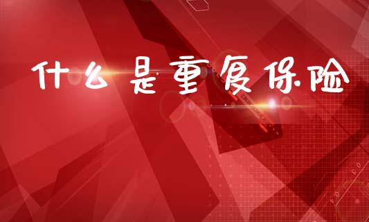 什么是重复保险_https://m.fansifence.com_个股行情_第1张