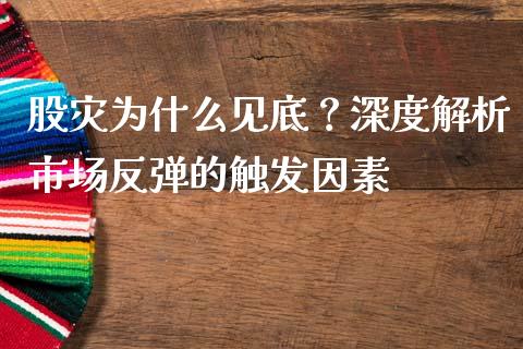 股灾为什么见底？深度解析市场反弹的触发因素_https://m.fansifence.com_个股行情_第1张