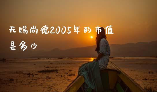 无锡尚德2005年的市值是多少_https://m.fansifence.com_贵金属行情_第1张