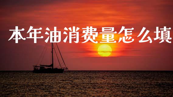 本年油消费量怎么填_https://m.fansifence.com_贵金属行情_第1张