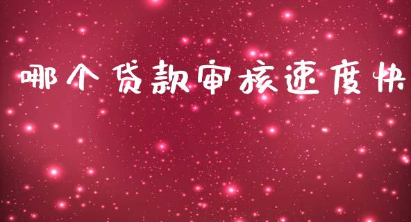 哪个贷款审核速度快_https://m.fansifence.com_消费金融_第1张