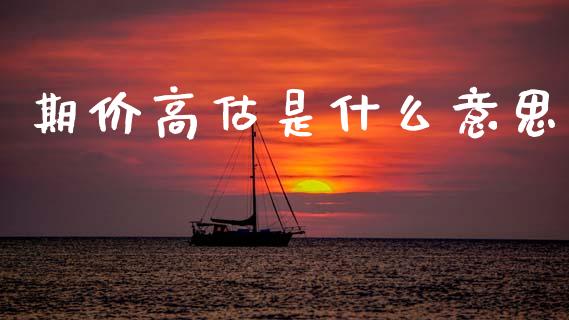 期价高估是什么意思_https://m.fansifence.com_公募基金_第1张