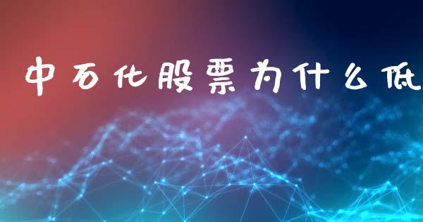 中石化股票为什么低_https://m.fansifence.com_公募基金_第1张