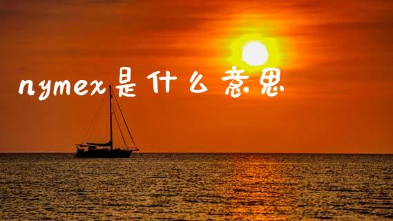 nymex是什么意思_https://m.fansifence.com_个股行情_第1张