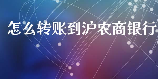 怎么转账到沪农商银行_https://m.fansifence.com_消费金融_第1张