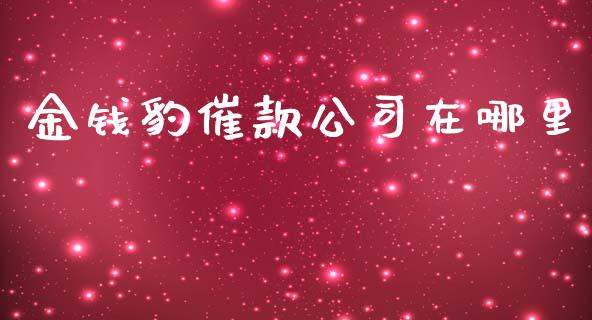 金钱豹催款公司在哪里_https://m.fansifence.com_消费金融_第1张