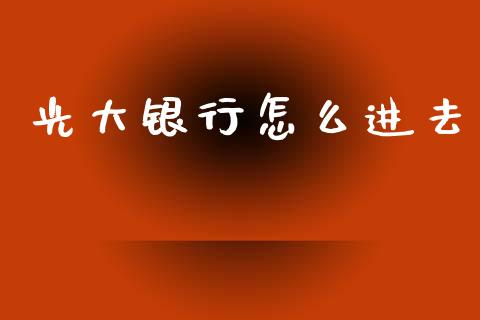 光大银行怎么进去_https://m.fansifence.com_贵金属行情_第1张