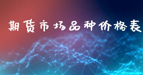 期货市场品种价格表_https://m.fansifence.com_消费金融_第1张