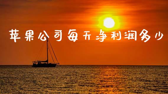 苹果公司每天净利润多少_https://m.fansifence.com_公募基金_第1张