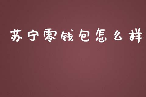 苏宁零钱包怎么样_https://m.fansifence.com_贵金属行情_第1张