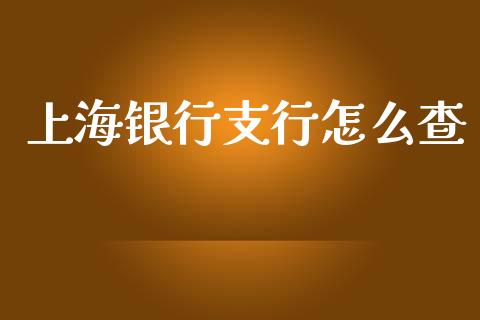 上海银行支行怎么查_https://m.fansifence.com_消费金融_第1张
