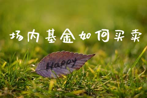 场内基金如何买卖_https://m.fansifence.com_消费金融_第1张