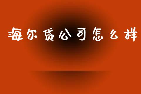 海尔贷公司怎么样_https://m.fansifence.com_公募基金_第1张