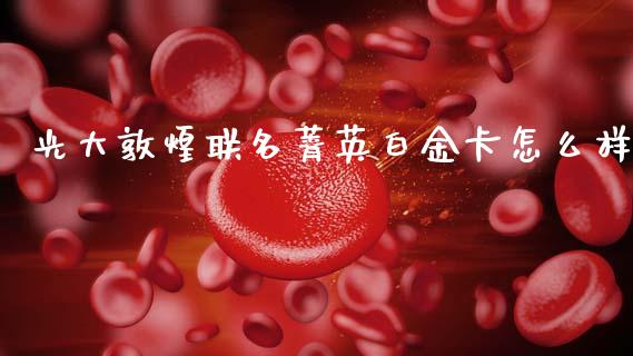 光大敦煌联名菁英白金卡怎么样_https://m.fansifence.com_消费金融_第1张