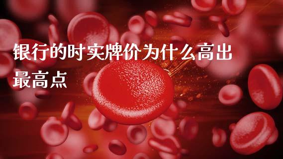 银行的时实牌价为什么高出最高点_https://m.fansifence.com_个股行情_第1张