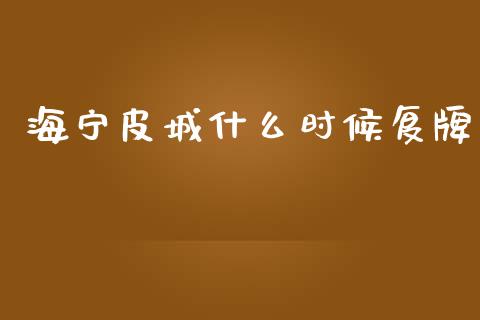 海宁皮城什么时候复牌_https://m.fansifence.com_个股行情_第1张
