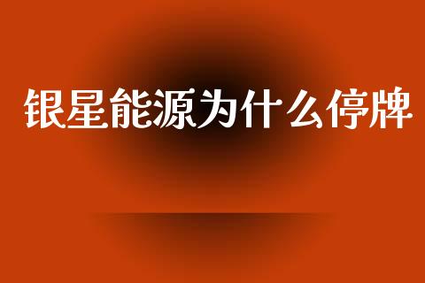 银星能源为什么停牌_https://m.fansifence.com_个股行情_第1张