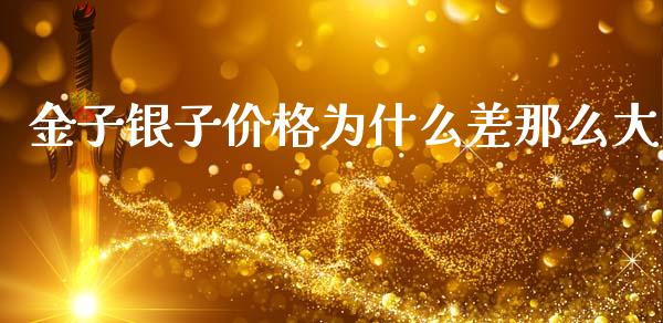 金子银子价格为什么差那么大_https://m.fansifence.com_消费金融_第1张