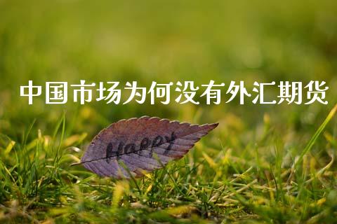 中国市场为何没有外汇期货_https://m.fansifence.com_消费金融_第1张