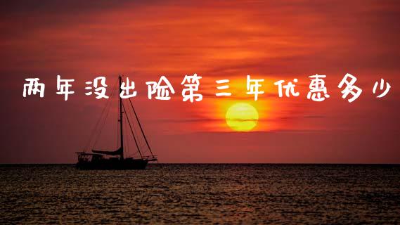 两年没出险第三年优惠多少_https://m.fansifence.com_消费金融_第1张