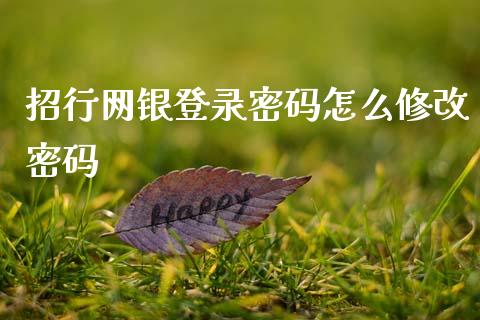 招行网银登录密码怎么修改密码_https://m.fansifence.com_消费金融_第1张