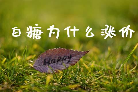 白糖为什么涨价_https://m.fansifence.com_贵金属行情_第1张