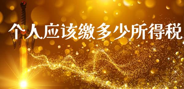 个人应该缴多少所得税_https://m.fansifence.com_个股行情_第1张