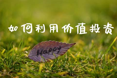 如何利用价值投资_https://m.fansifence.com_公募基金_第1张